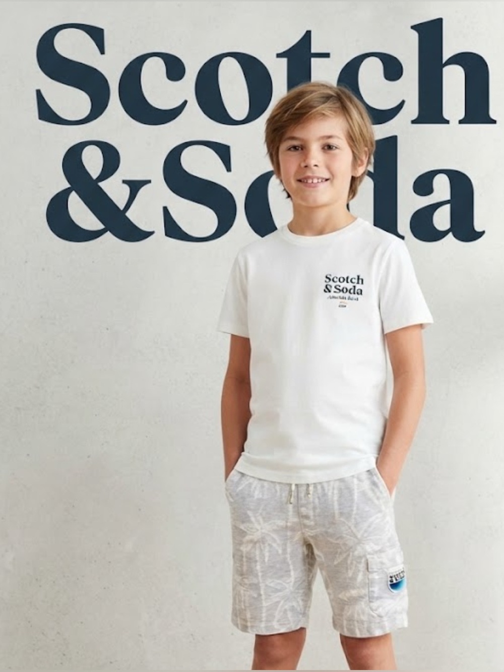 Authentic Scotch & Soda boys designer shorts sz 10